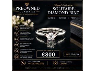 Buy Elegant Pre-Owned Solitaire Diamond Ring Best Value UK