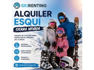Alquiler esquí Sierra Nevada con material profesional para disfrutar de la nieve