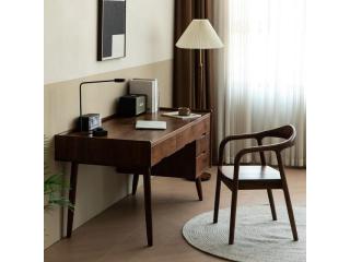Elevate Your Workspace with a Black Walnut Wood Desk