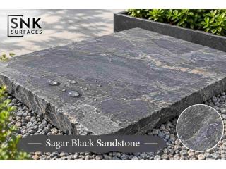 Premium Sagar Black Sandstone Slabs & Paving For Global Trade