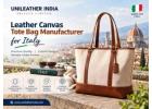 Premium Leather Canvas Tote Bags for Italian Brands