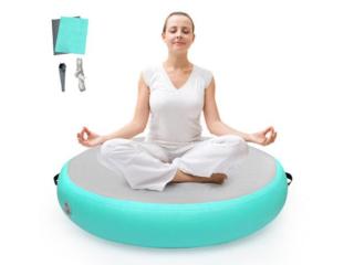 Inflatable tumbling mat air spot