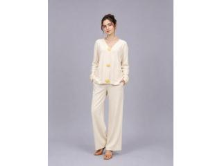Buy Women’s V-Neck Cardigan with Wide Leg Pants Co-ord Set