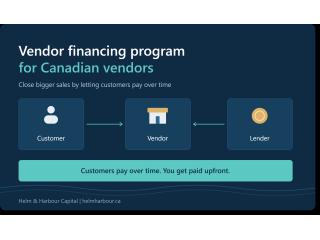 Vendor Financing Program – Help Customers Access Equipment Capital