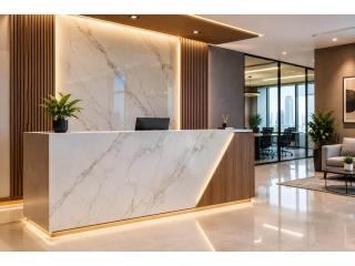 Reception Desk Vinyl Wrap Dubai – Upgrade Your Office Entrance