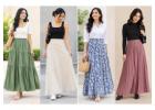 Long Skirts for Women: Shop Maxi, Pleated, Flared & A-Line Styles Online
