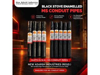 Black Stove Enamelled MS Conduit Pipes | GUPTA & N.A.I. Manufacturer