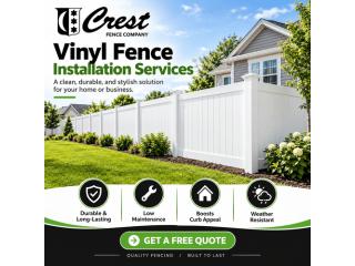 Vinyl Fence Installation Services | Crest Fence Company