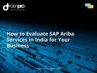 SAP Ariba Services in India for Better Supplier Management