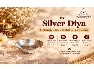 Buy Pure Silver Diya Online at Best Price | The Stardust Studio