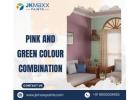 Pink and Green Colour Combination for Home Walls