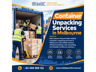 container unpacking services in Melbourne