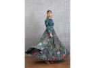 Designer Anarkali Dress in Luxurious Silk by Torani