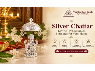 Buy Pure Silver Chattar Online at Best Price | The Stardust Studio