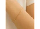 18ct Italian Yellow Gold 0.20ct Diamond By The Yard Bracelet