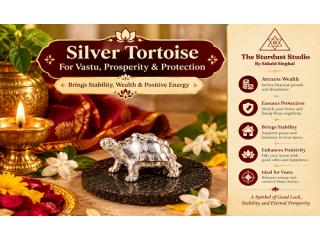 Buy Pure Silver Tortoise Online at Best Price | The Stardust Studio