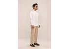 Cotton Poplin Mandarin Shirt