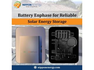 Battery Enphase for Reliable Solar Energy Storage