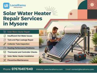 Professional Solar Water Heater Services in Mysore by LocalRamu