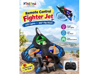 Remote Control Fighter Jet with LED Lights, 360° Flip Stunt