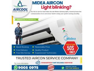 Midea Aircon Light Blinking
