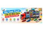 Die Cast Truck with 12 Mini Cars – Fun Toy Set for Kids