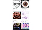 SKULL!   FACEs!  FLOWERS 