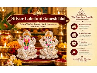 Buy Silver Lakshmi Ganesh Idol Online at Best Price