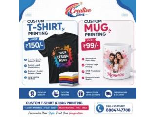 Business Printing Solutions | T Shirt Printing Rs. 50/- | Custom Mug printing Rs. 50/- | 645