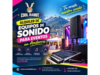 Alquiler de equipos de sonido para eventos en Andorra | Cool Rabbit
