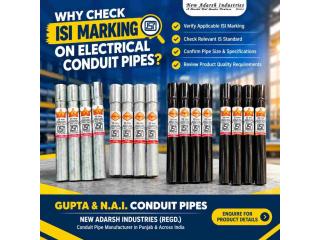 MS & GI Electrical Conduit Pipes Supplier Across India | GUPTA & N.A.I.