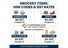 Grocery Items HSN Code and GST Rate in India 