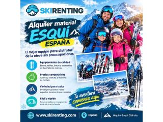 Alquiler material esquí España para familias, amigos y principiantes