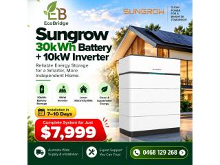 Sungrow 30kWh Battery + 10kW Inverter – $7,999
