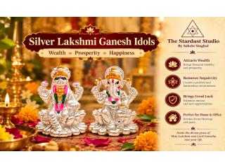 Buy Silver Lakshmi Ganesh Idol Online